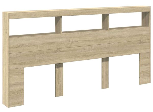 VidaXL sonoma tölgy színű áthidalószekrény LED-ekkel 200 x 17 x 102 cm