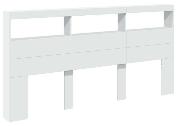 VidaXL Áthidalószekrény - LED Világítás - Fehér - 200x17x102 cm