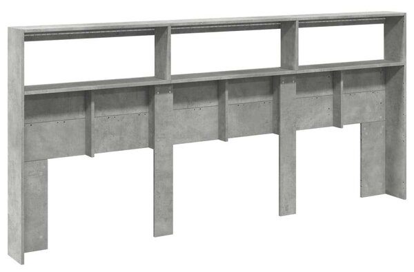 VidaXL Áthidalószekrény - LED Világítás - Betonszürke - 220cm