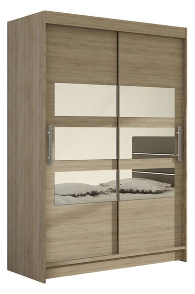 Gardróbszekrény Closico Pacron V, Laminált forgácslap, 200x120x58cm, Sonoma tölgy