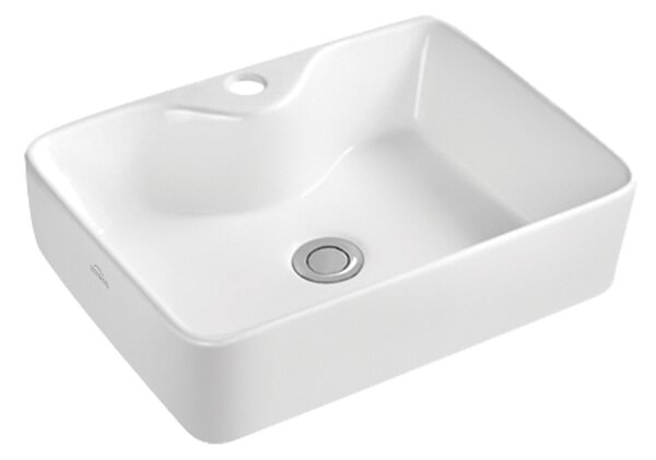 Invena Patras, asztali mosogató 49x38x13 cm, fehér, INV-CE-46-001-W
