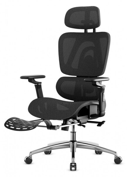 Premium Ergonomikus irodai szék kényelmes irodai szék, állítható magasság, lábtámasz, fekete