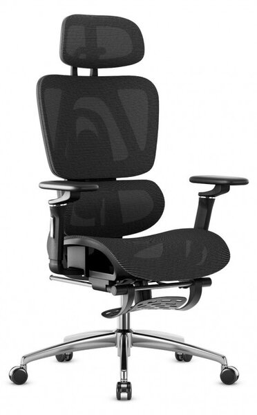 Premium Ergonomikus irodai szék kényelmes irodai szék, állítható magasság, lábtámasz, fekete