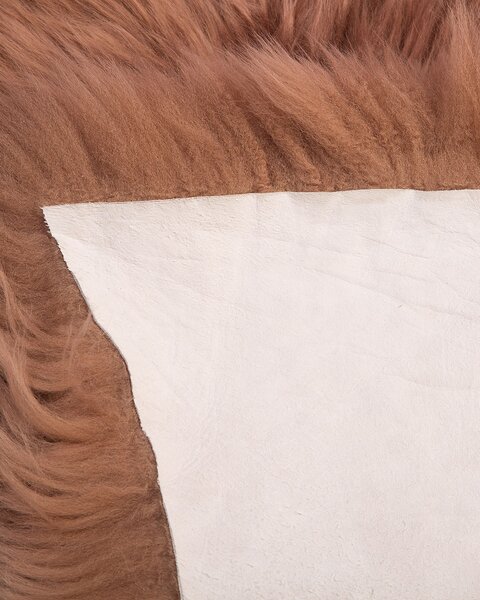 Báránybőr szőnyeg ULURU Világosbarna 65 x 110 cm