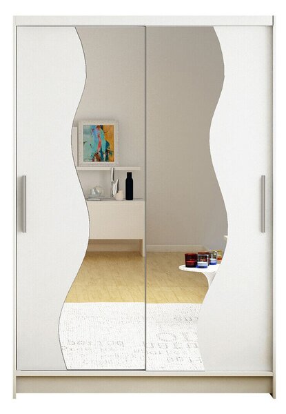 Gardróbszekrény Closico Pacron S, Laminált forgácslap, 200x120x58cm, Fehér