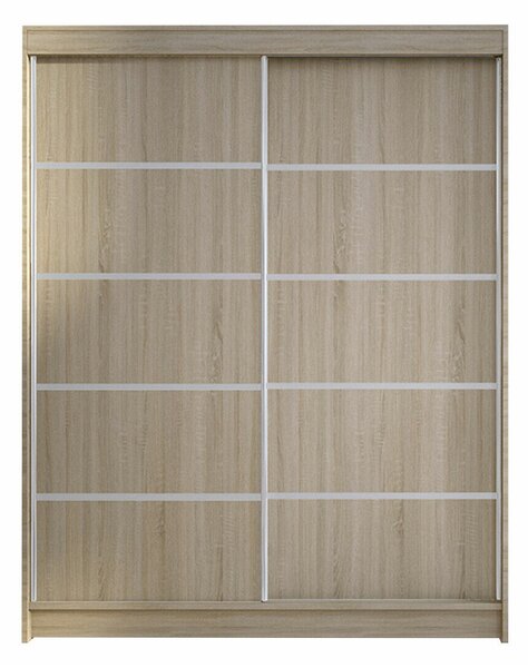 Gardróbszekrény Closico Vastor IV, Laminált forgácslap, 200x150x58cm, Sonoma tölgy