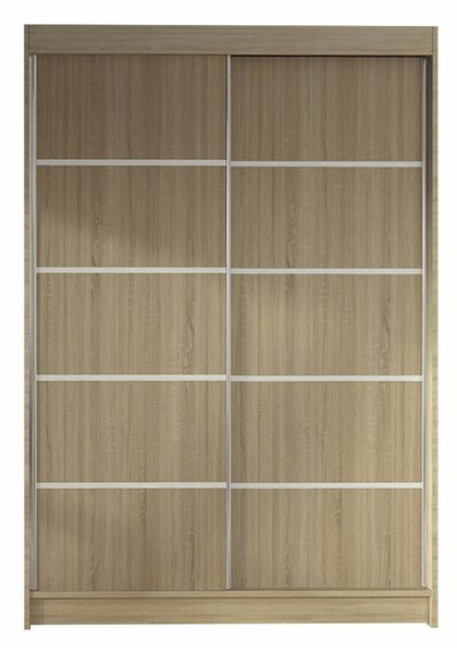 Gardróbszekrény Closico Salvor IV, Laminált forgácslap, 200x120x58cm, Sonoma tölgy