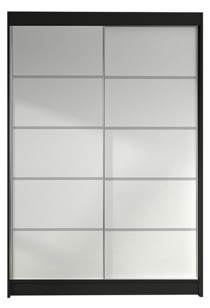 Gardróbszekrény Closico Salvor IV, Laminált forgácslap, 200x120x58cm, Fehér, Fekete