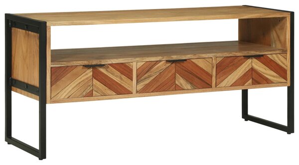 TV szekrény fiókkal Barna 100 x 35 x 50 cm Tömör Akácfa