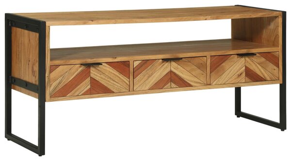 TV szekrény fiókkal Barna 100 x 35 x 50 cm Tömör Akácfa