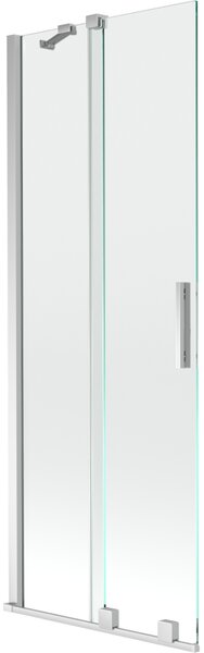 Mexen Velar, 2 szárnyas eltolható kádparaván 70 x 150 cm, 8mm átlátszó üveg, króm profil, 896-070-000-01-01