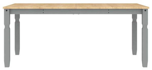 VidaXL Corona Ebédlőasztal - Tömör Fenyőfa - Szürke - 180x90 cm