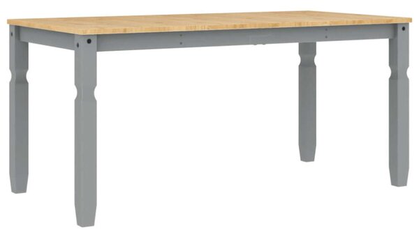 VidaXL Corona Étkezőasztal - Tömör Fenyőfa - Szürke - 160x80 cm