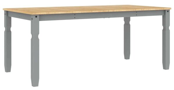 VidaXL Corona Ebédlőasztal - Tömör Fenyőfa - Szürke - 180x90 cm