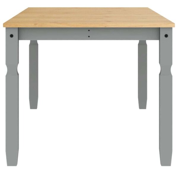 VidaXL Corona Ebédlőasztal - Tömör Fenyőfa - Szürke - 180x90 cm