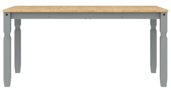 VidaXL Corona Étkezőasztal - Tömör Fenyőfa - Szürke - 160x80 cm