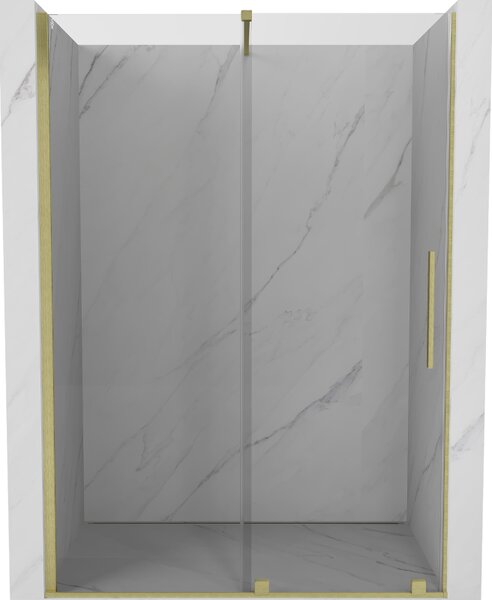 Mexen Velar, nyílásba tolóajtó 130x200 cm, 8mm átlátszó üveg, arany matt, 871-130-000-01-55