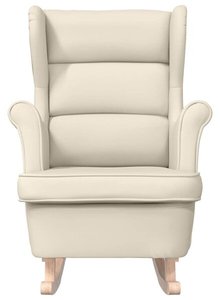 Fehér vászonszövet hintaszék 74 x 90 x 102 cm