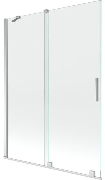 Mexen Velar, 2 szárnyas eltolható kádparaván 130 x 150 cm, 8mm átlátszó üveg, króm profil, 896-130-000-01-01