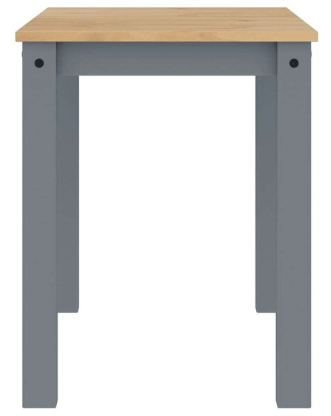 VidaXL Panama Étkezőasztal - Tömör Fenyőfa - Szürke - 117x60x75 cm