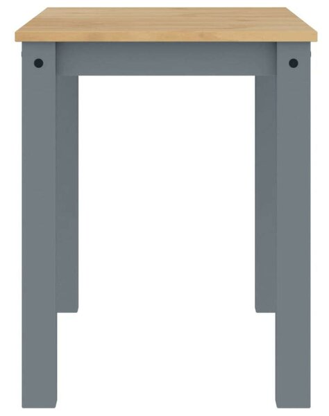 VidaXL Panama Étkezőasztal - Tömör Fenyőfa - Szürke - 117x60x75 cm