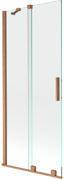 Mexen Velar, 2 szárnyas eltolható kádparaván 80 x 150 cm, 8mm átlátszó üveg, rézmatt, 896-080-000-01-65