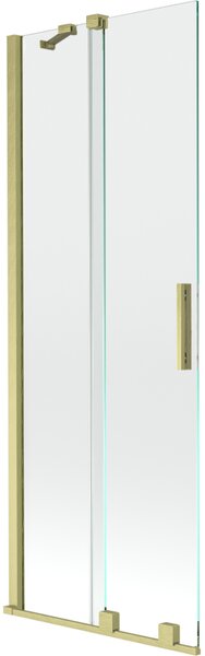 Mexen Velar, 2 szárnyas eltolható kádparaván 70 x 150 cm, 8mm átlátszó üveg, arany matt profil, 896-070-000-01-55
