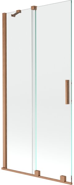 Mexen Velar, 2 szárnyas eltolható kádparaván 90 x 150 cm, 8mm átlátszó üveg, rézmatt, 896-090-000-01-65