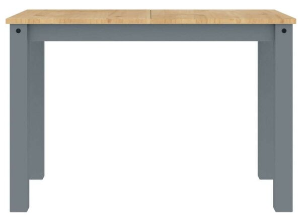 VidaXL Panama Étkezőasztal - Tömör Fenyőfa - Szürke - 117x60x75 cm