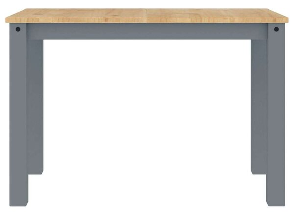 VidaXL Panama Étkezőasztal - Tömör Fenyőfa - Szürke - 117x60x75 cm