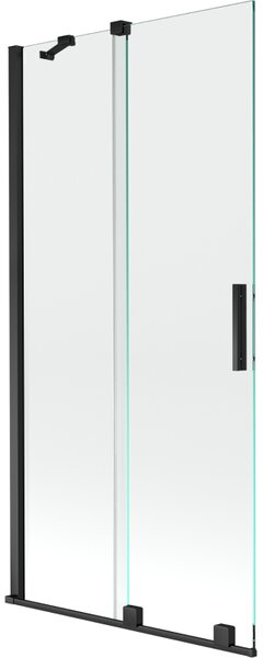 Mexen Velar 2-szárnyas toló-zuhanyfal 90 x 150 cm, átlátszó, fekete - 896-090-000-01-70