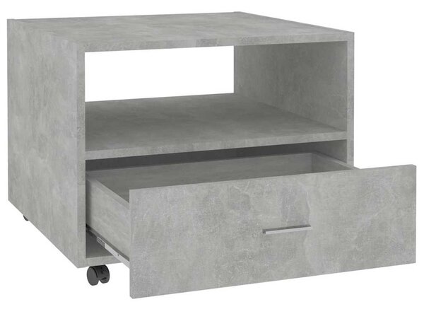 Betonszürke szerelt fa dohányzóasztal 55 x 55 x 40 cm