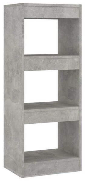 Betonszürke szerelt fa könyvszekrény/térelválasztó 40x30x103 cm