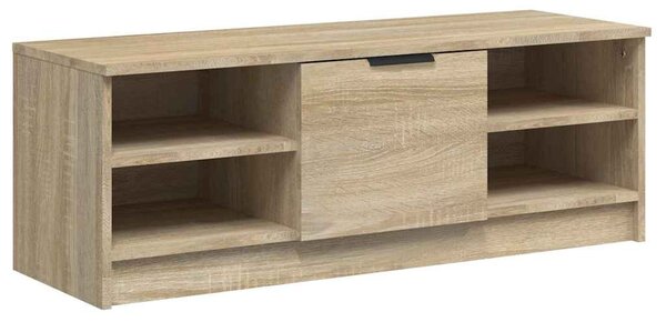 Sonoma-tölgyszínű szerelt fa TV-szekrény 102 x 35,5 x 36,5 cm