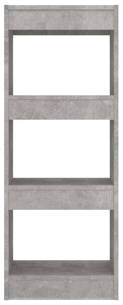Betonszürke szerelt fa könyvszekrény/térelválasztó 40x30x103 cm