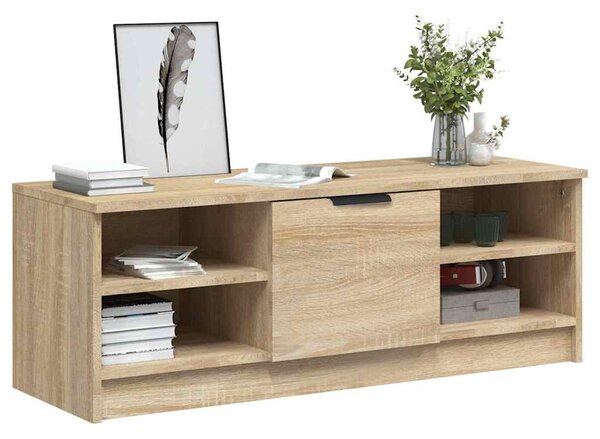 Sonoma-tölgyszínű szerelt fa TV-szekrény 102 x 35,5 x 36,5 cm
