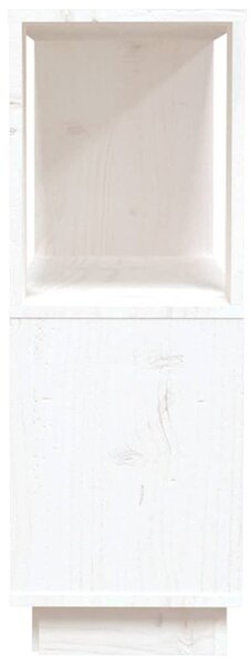 Fehér tömör fenyőfa könyvszekrény/térelválasztó 80 x 25 x 70 cm