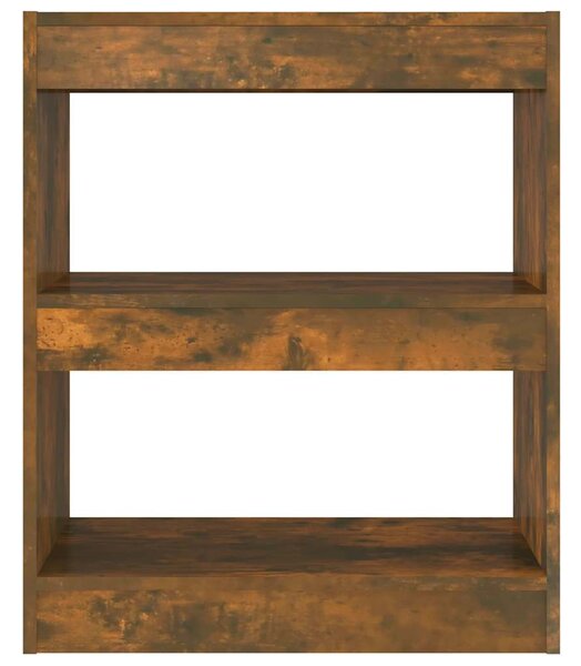 Füstös tölgy színű könyvszekrény/térelválasztó 60x30x72 cm