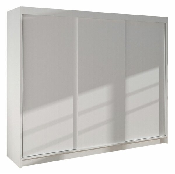Gardróbszekrény Closico Durion II, Laminált forgácslap, 215x200x58cm, Fehér