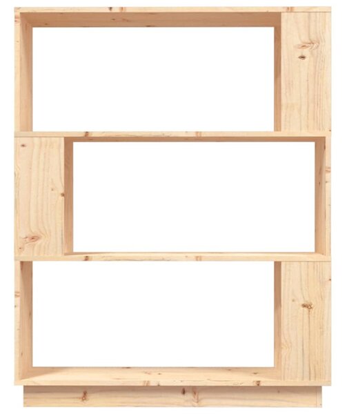 Tömör fenyőfa könyvszekrény/térelválasztó 80 x 25 x 101 cm