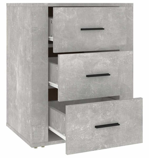 Betonszürke szerelt fa éjjeliszekrény 50 x 36 x 60 cm
