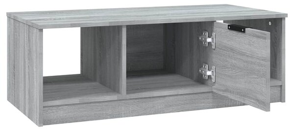 Szürke sonoma színű szerelt fa dohányzóasztal 102 x 50 x 36 cm