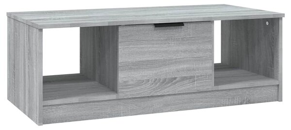 Szürke sonoma színű szerelt fa dohányzóasztal 102 x 50 x 36 cm
