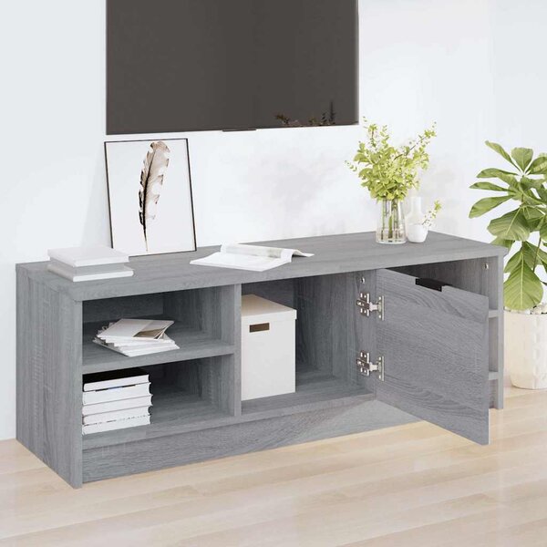 Szürke sonoma színű szerelt fa TV-szekrény 102 x 35,5 x 36,5 cm