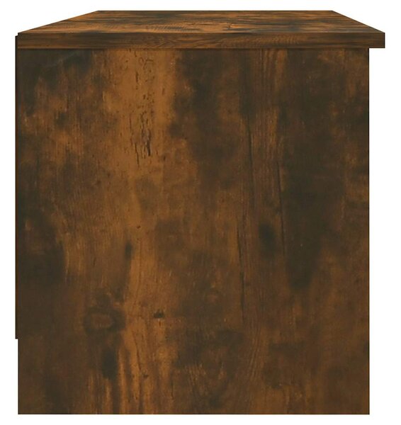 Füstös tölgyszínű szerelt fa TV-szekrény 102 x 35,5 x 36,5 cm