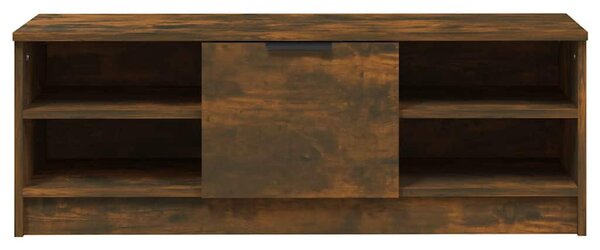 Füstös tölgyszínű szerelt fa TV-szekrény 102 x 35,5 x 36,5 cm