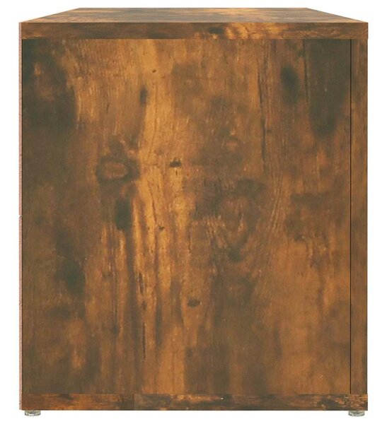 Füstös tölgy színű szerelt fa TV-szekrény 100x31,5x35 cm