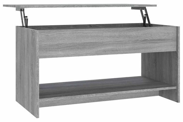 Szürke sonoma színű szerelt fa dohányzóasztal 102x50x52,5 cm