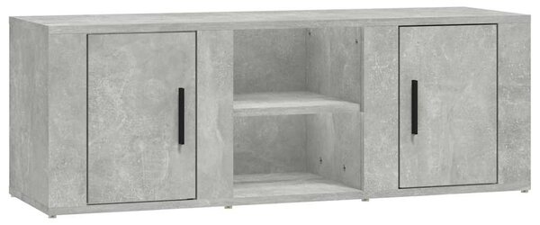 Betonszürke szerelt fa TV-szekrény 100 x 31,5 x 35 cm
