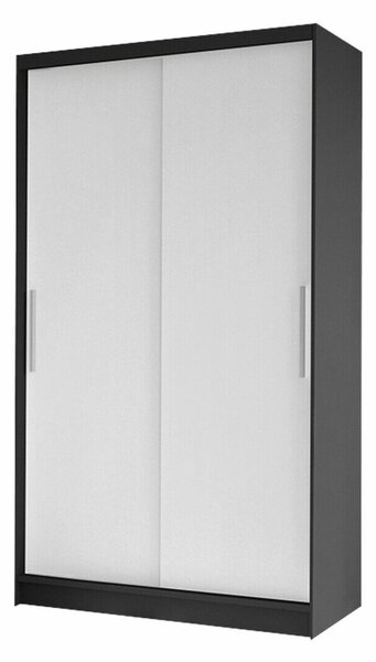 Gardróbszekrény Closico Structor I, Laminált forgácslap, 200x100x58cm, Fehér, Fekete
